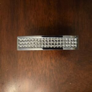 Set of 12 Richelieu Silver Cabinet Handles with inset Crystals